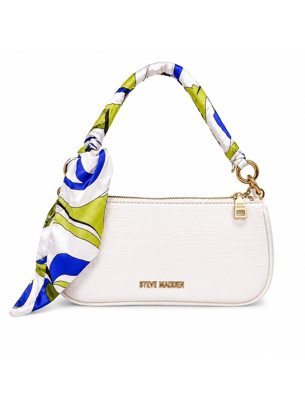 Steve Madden Crocodile-Embossed Baguette Shoulder Bag